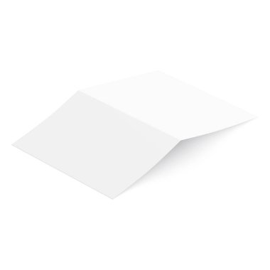 Açık dergi, günlük, kitapçık, kartpostal, el ilanı, kartvizit veya broşür kadar alay et. Vektör