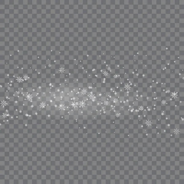 Invierno nevado y niebla sobre fondo transparente. Vector — Archivo Imágenes Vectoriales