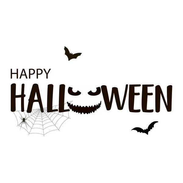 Buon Halloween sfondo con testo scritto a mano. Vettore — Vettoriale Stock