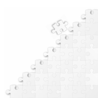 Yapboz parçalarını ayarla. Mozaik arka plan dokusu. Vektör