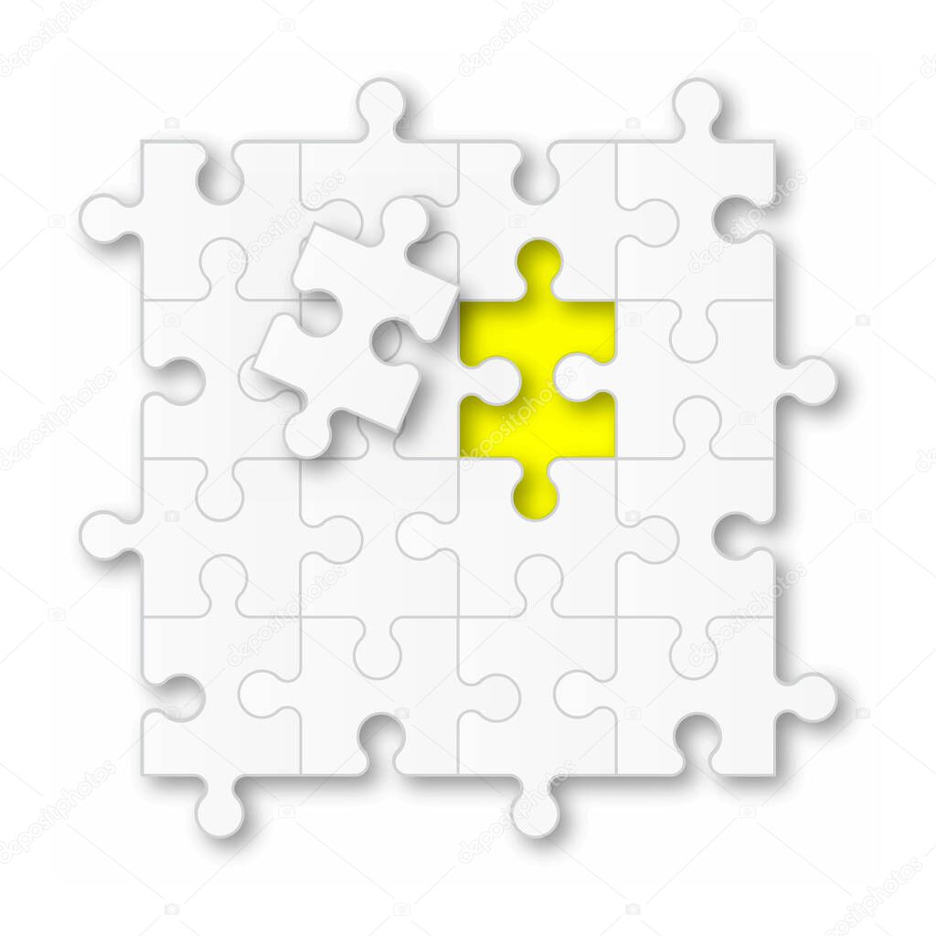 Set puzzle pieces. Texture mosaic background. Vector