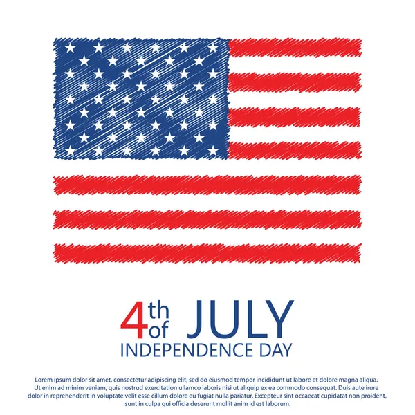 American Happy Independence Day Bakgrund Vektorillustration — Stock vektor