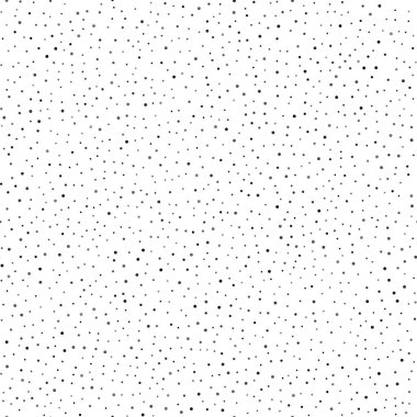 Beyaz arkaplanda siyah noktalar olan kusursuz bir desen. Vektör