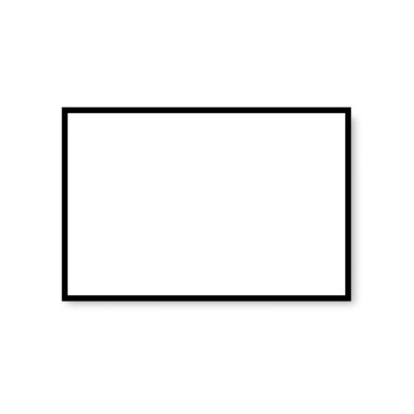 Siyah çerçeveli beyaz poster. Vektör illüstrasyonu