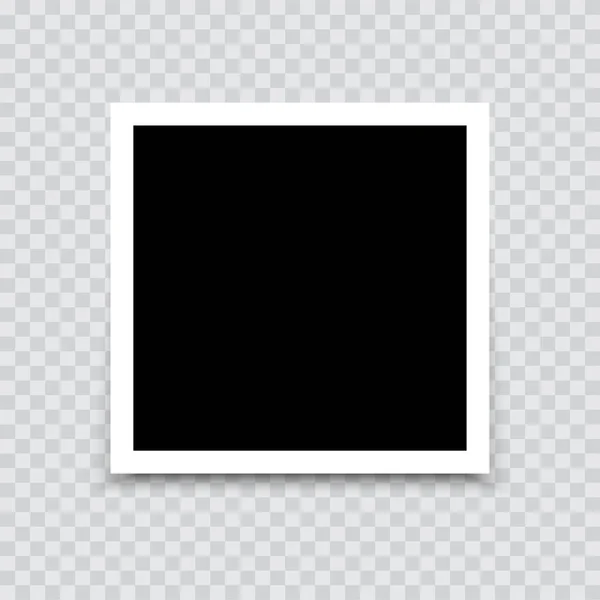 Empty Photo Frame Mock Shadow Vector — Stock Vector