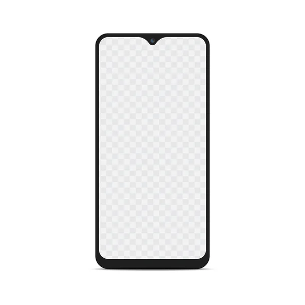 Smartphone Mockup Avec Écran Vide Smartphone Avec Écran Transparent Vector — Image vectorielle