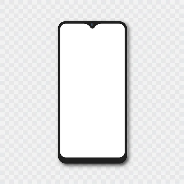Smartphone Attrappe Mit Weißem Bildschirm Vektor — Stockvektor