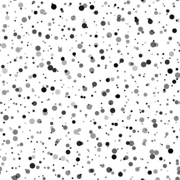 Seamless Pattern Random Black Dots White Background Vector — Stock Vector