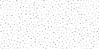 Beyaz arkaplanda rastgele siyah noktalar olan kusursuz bir desen. Vektör