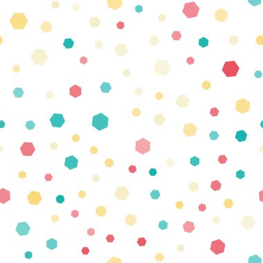 Renkli altıgenli kusursuz desen. Vektör.