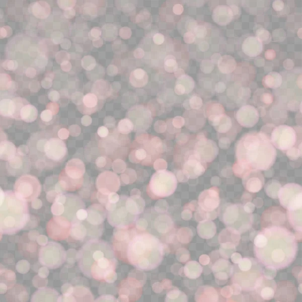 Μαλακό glitter αστράφτει defocused ακτίνες φώτα bokeh διαφανές φόντο. Διάνυσμα — Διανυσματικό Αρχείο