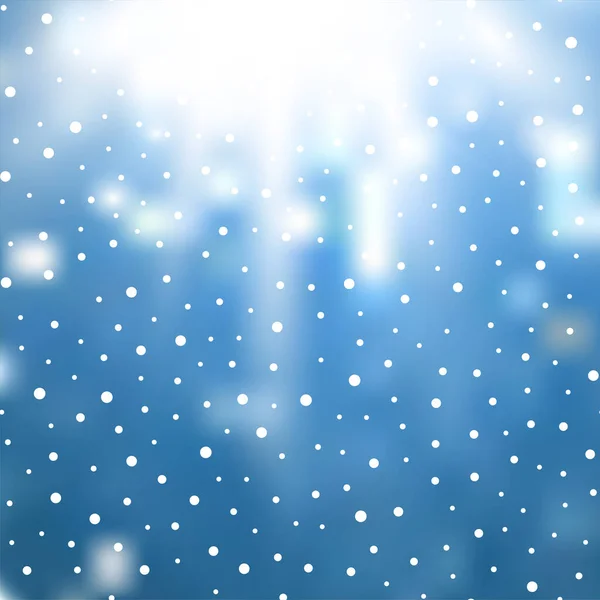 Χριστούγεννα ή Πρωτοχρονιά φόντο με πτώση νιφάδες χιονιού. Διάνυσμα — Διανυσματικό Αρχείο