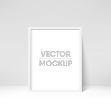 3D beyaz çerçeve tasarımı. Vektör