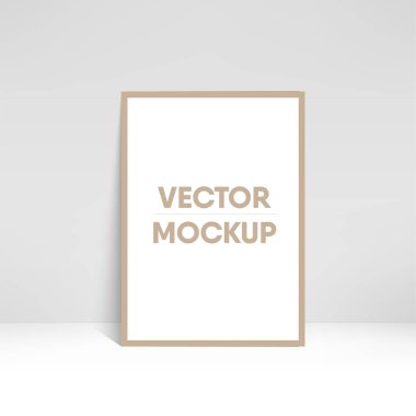 3D kahverengi çerçeve tasarımı. Vektör.