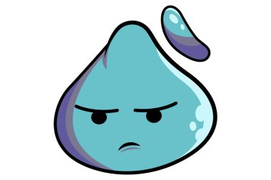 Üzgün dimsum vektör karikatür çizim. Beyaz arka plan üzerinde izole.