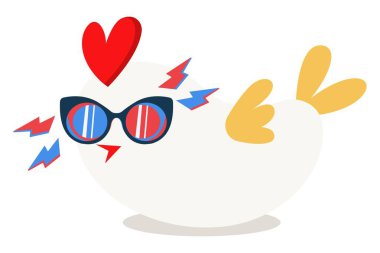 Şirin serçe sallanan vektör karikatür çizim. Beyaz arka plan üzerinde izole.