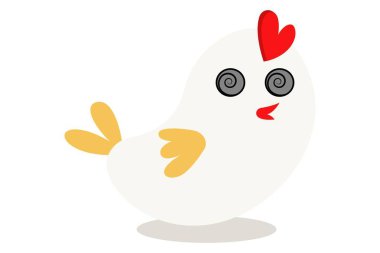 Vektör karikatür çizim şirin serçe gözler. Beyaz arka plan üzerinde izole.