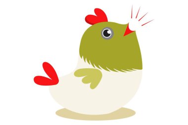 Vektör karikatür çizim. şirin kuş cıvıl cıvıl. Beyaz arka plan üzerinde izole.