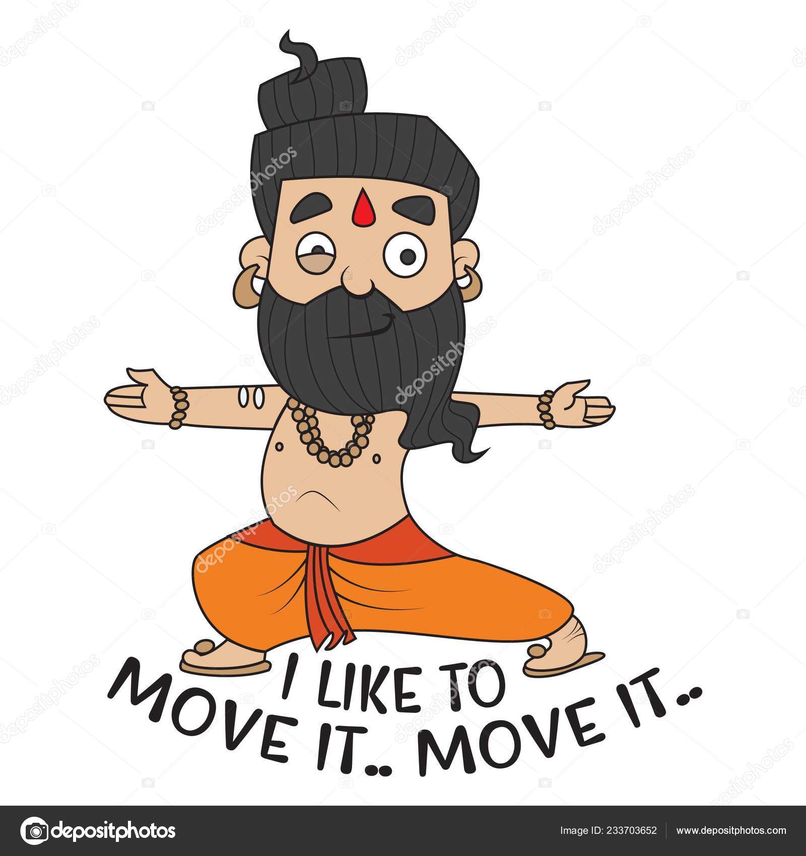 Vector Cartoon Illustration Cute Baba Ramdev Standing Open Hands Isolated  Stock Vector Image by ©F1Digitals #233703652