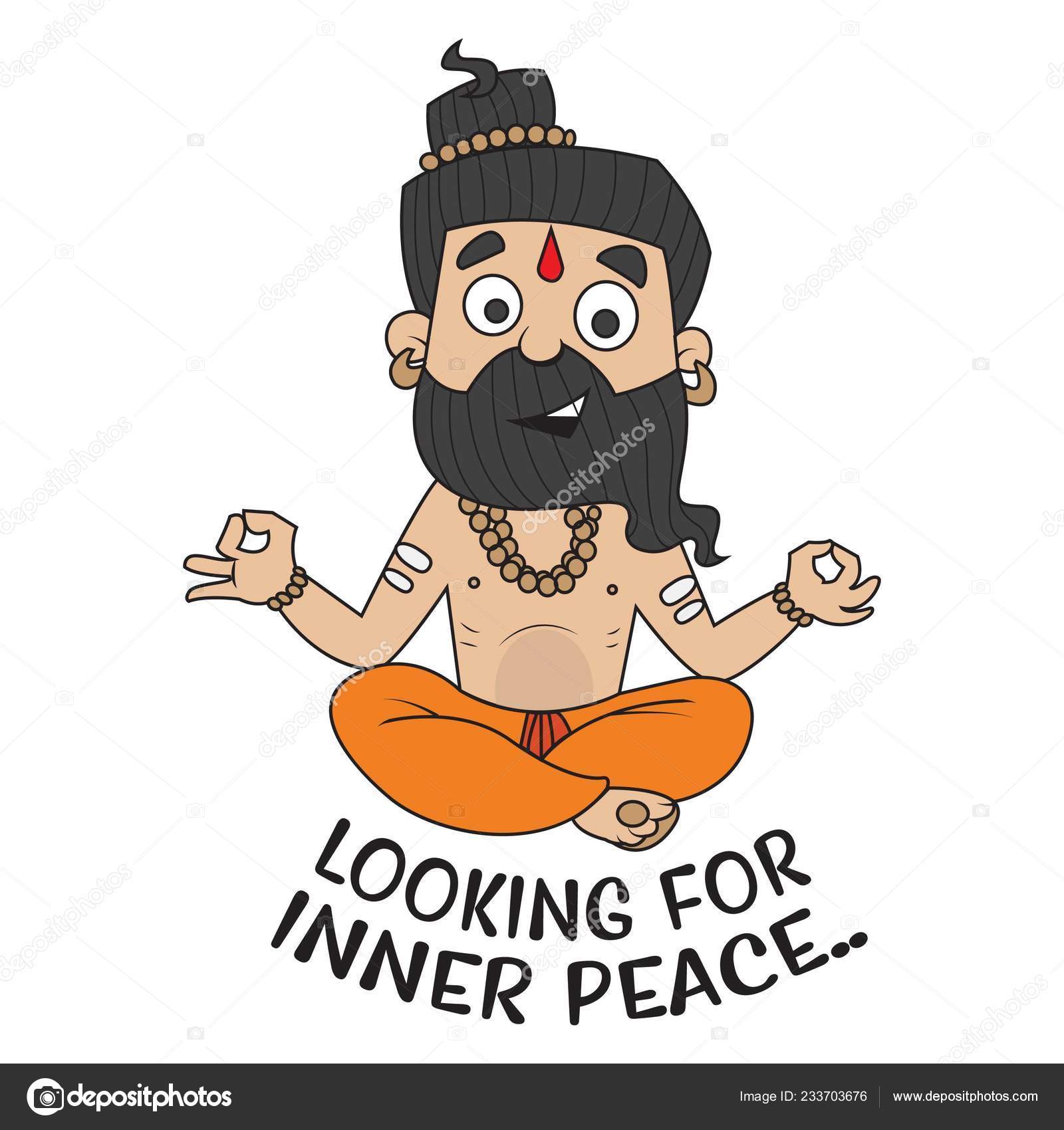 Vector Cartoon Illustration Cute Baba Ramdev Saying Looking Inner Peace  Stock Vector Image by ©F1Digitals #233703676