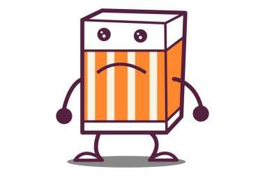 Vektör karikatür çizim şirin silgi üzücü. Beyaz arka plan üzerinde izole.