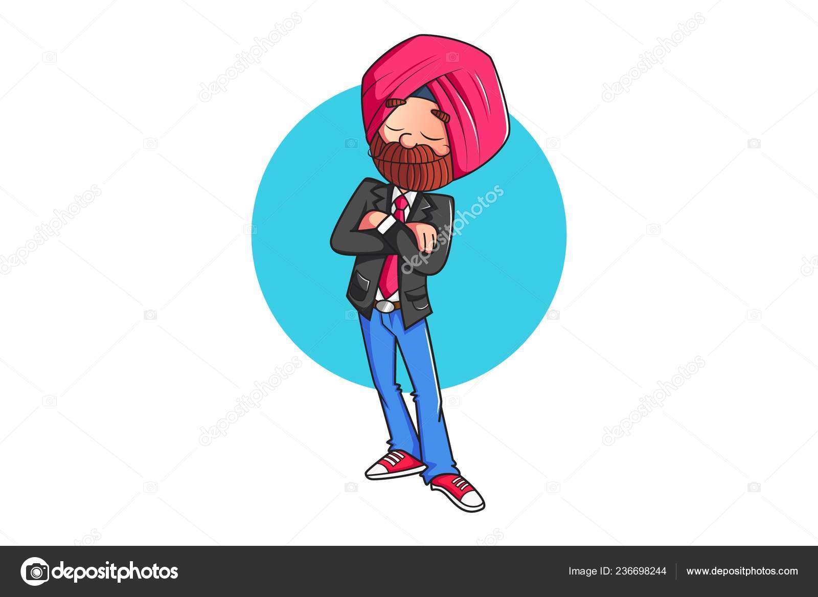 Vector Cartoon Illustration Punjabi Man Standing Isolated White Background Stock Vector Image by ©F1Digitals #236698244 Vector Cartoon Illustration Punjabi Man Standing Isolated White Background Stock Vector Image by ©F1Digitals #236698244
