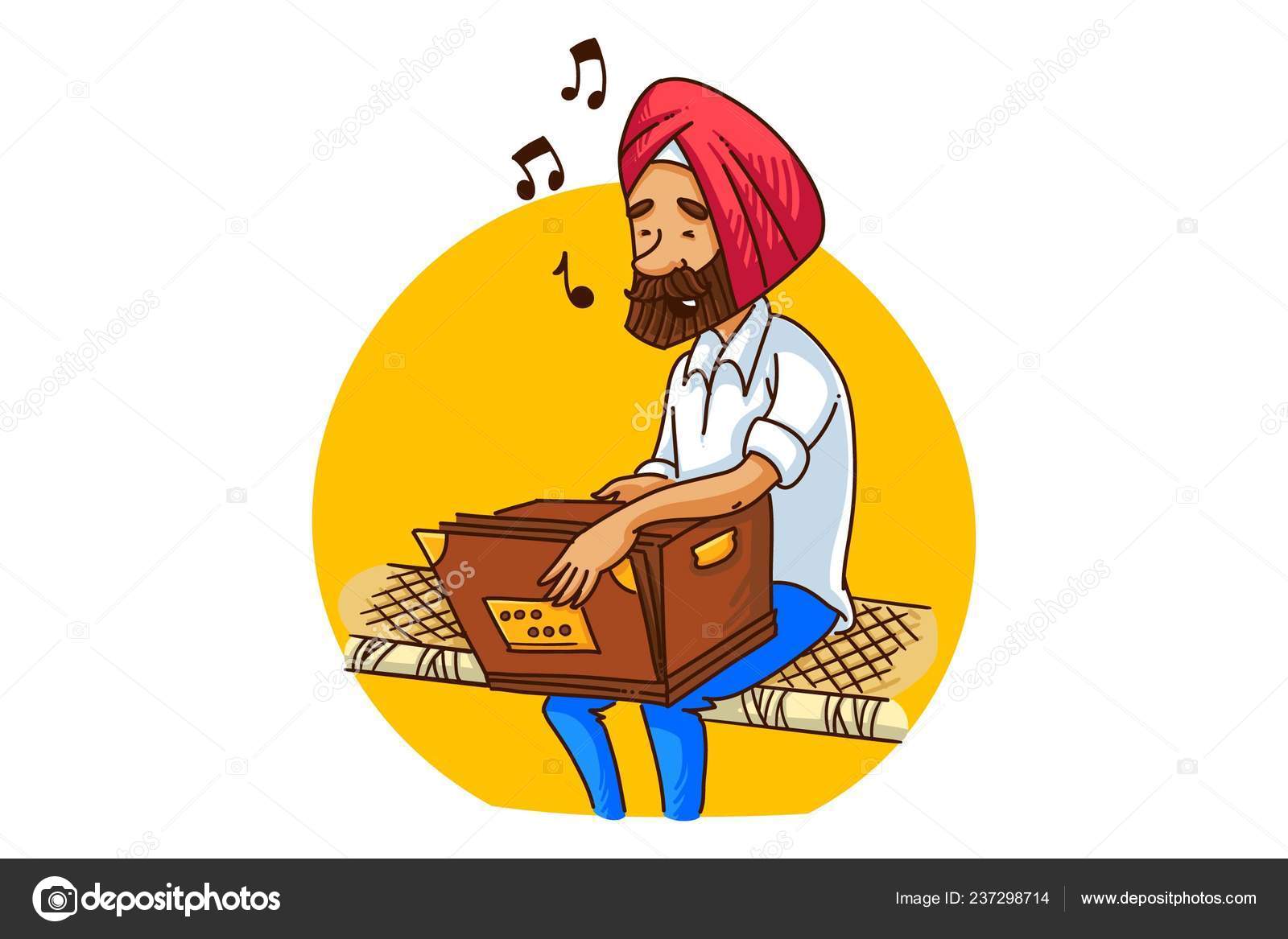 Vector Cartoon Illustration Punjabi Sardar Man Playing Harmonium Bed Isolated Stock Vector Image by ©F1Digitals #237298714 Vector Cartoon Illustration Punjabi Sardar Man Playing Harmonium Bed Isolated Stock Vector Image by ©F1Digitals #237298714