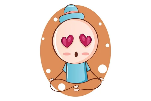 Vectorillustratie Cartoon Schattige Punjabi Baby Met Kruis Benen Zitten Doen — Stockvector