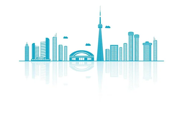Ilustración Vectorial Canadá Skyline Silueta Detallada — Vector de stock