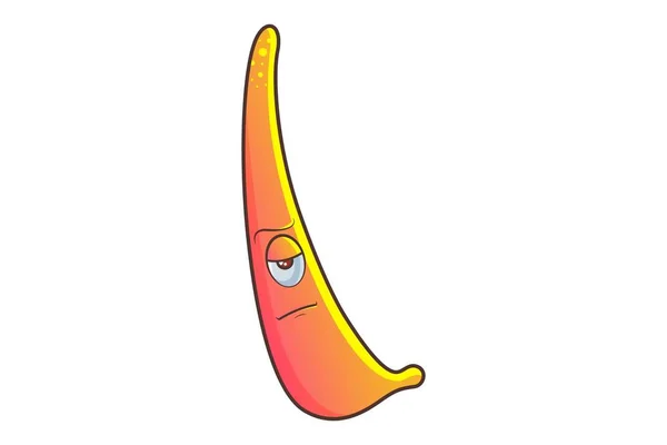Ilustración Dibujos Animados Vectorial Monstruo Naranja Lindo Enojado Aislado Sobre — Vector de stock