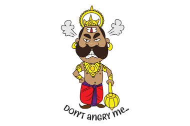 Ravan'ın vektör karikatür illüstrasyonu beni kızdırmadiyor. Beyaz arka planda yalıtılmış.