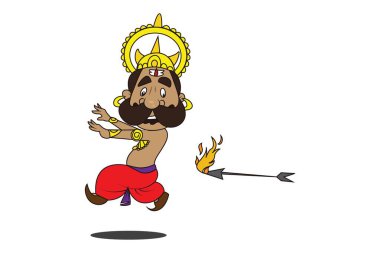 Ravan Vektör karikatür illüstrasyon çalışıyor. Beyaz arka planda yalıtılmış.