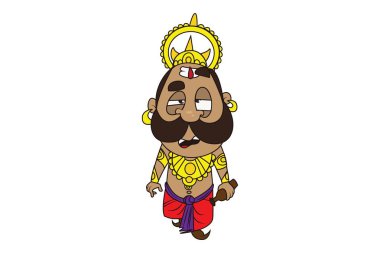 Ravan vektör karikatür illüstrasyon çalıştı. Beyaz arka planda yalıtılmış.
