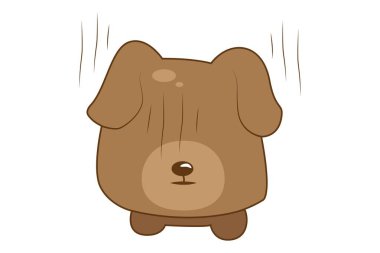 Sevimli tavşan mutsuz Vektör karikatür illüstrasyon. Beyaz arka planda yalıtılmış.