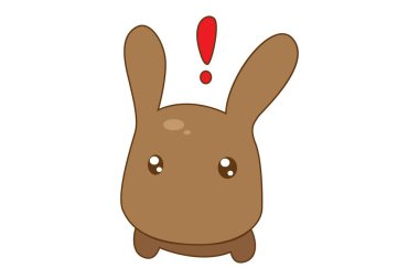 Sevimli tavşan Vektör karikatür illüstrasyon karıştı. Beyaz arka planda yalıtılmış.