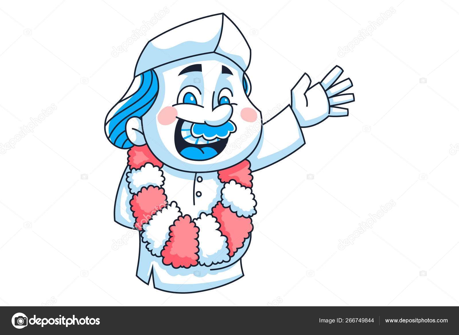 Vector Cartoon Illustration Indian Politician Saying Isolated ...