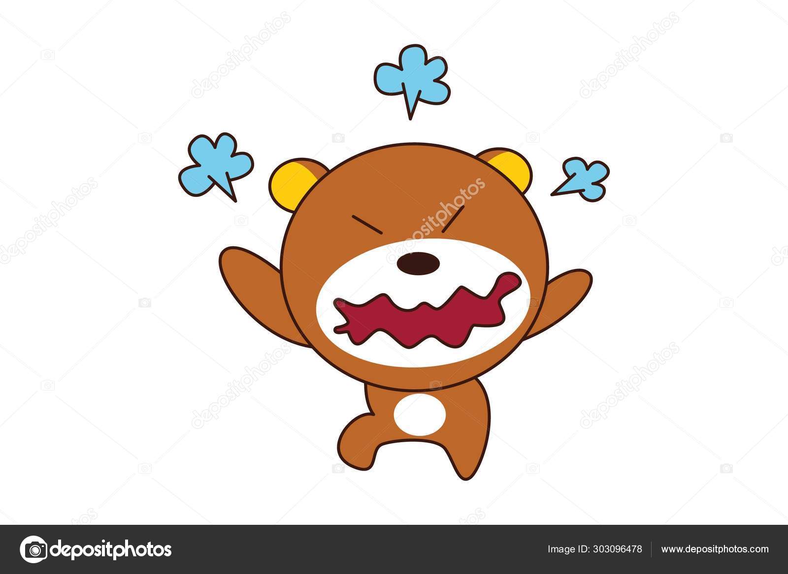 cute angry teddy bear