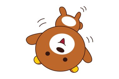 Sevimli bir oyuncak ayı Vektör karikatür illüstrasyon. Beyaz arka planda yalıtılmış.