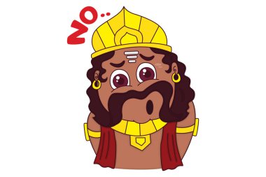 Ravan Vektör karikatür illüstrasyon hayır diyor. Beyaz arka planda yalıtılmış.