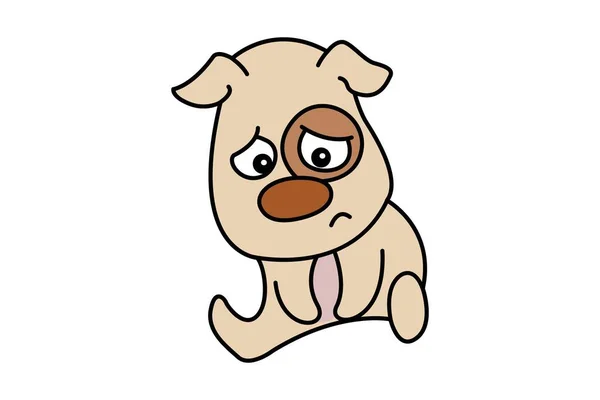 sad cartoon dog face