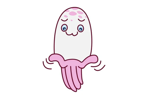 Ilustração Desenho Animado Vetorial Octopus Está Dançar Isolado Sobre Fundo —  Vetores de Stock