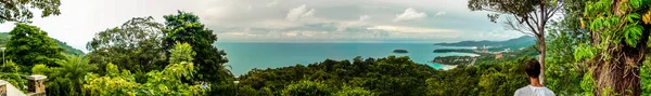 Panoramautsikt Över Kata Noi Beach Och Karon Beach Från Karon — Stockfoto