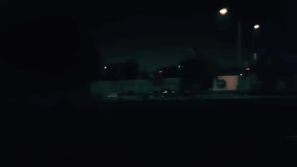 乘坐客运列车的夜间旅行 — 图库视频影像
