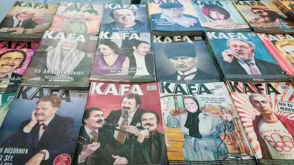 Eskisehir Türkei Oktober 2018 Mehrere Kafa Magazine Auf Dem Stand — Stockfoto