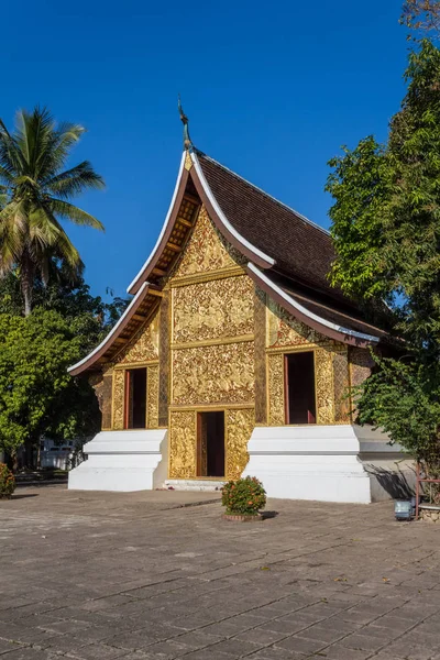 Capilla Funeraria Templo Wat Xieng Thong Templo Ciudad Dorada Luang — Foto de Stock