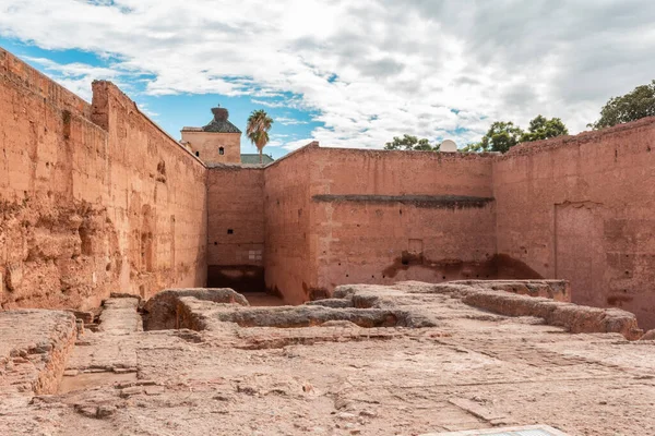 Badi Palace Palais Ruine Situé Marrakech Maroc — Photo