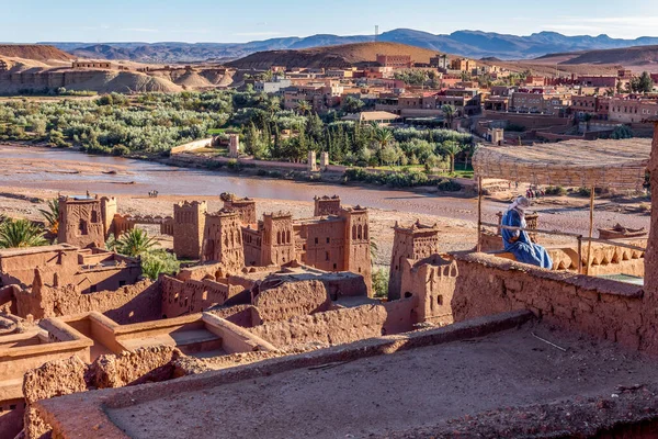 Ait Benhaddou Ein Historisches Ighrem Oder Ksar Befestigtes Dorf Entlang Stockfoto