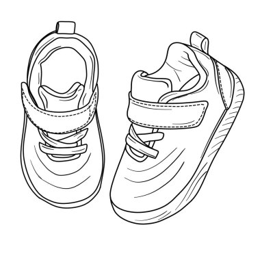 Cırt cırt cırtlı ve bağcıklı bir çift bebek ayakkabısı. Ayakkabılar konfor ve kullanım kolaylığı için tasarlanmıştır..