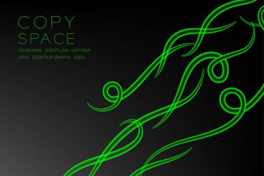 Mikroskop hastalığı hücreleri koyu arka plan üzerinde yeşil renk illüstrasyon izole kızdırma kadar yakın ayarla