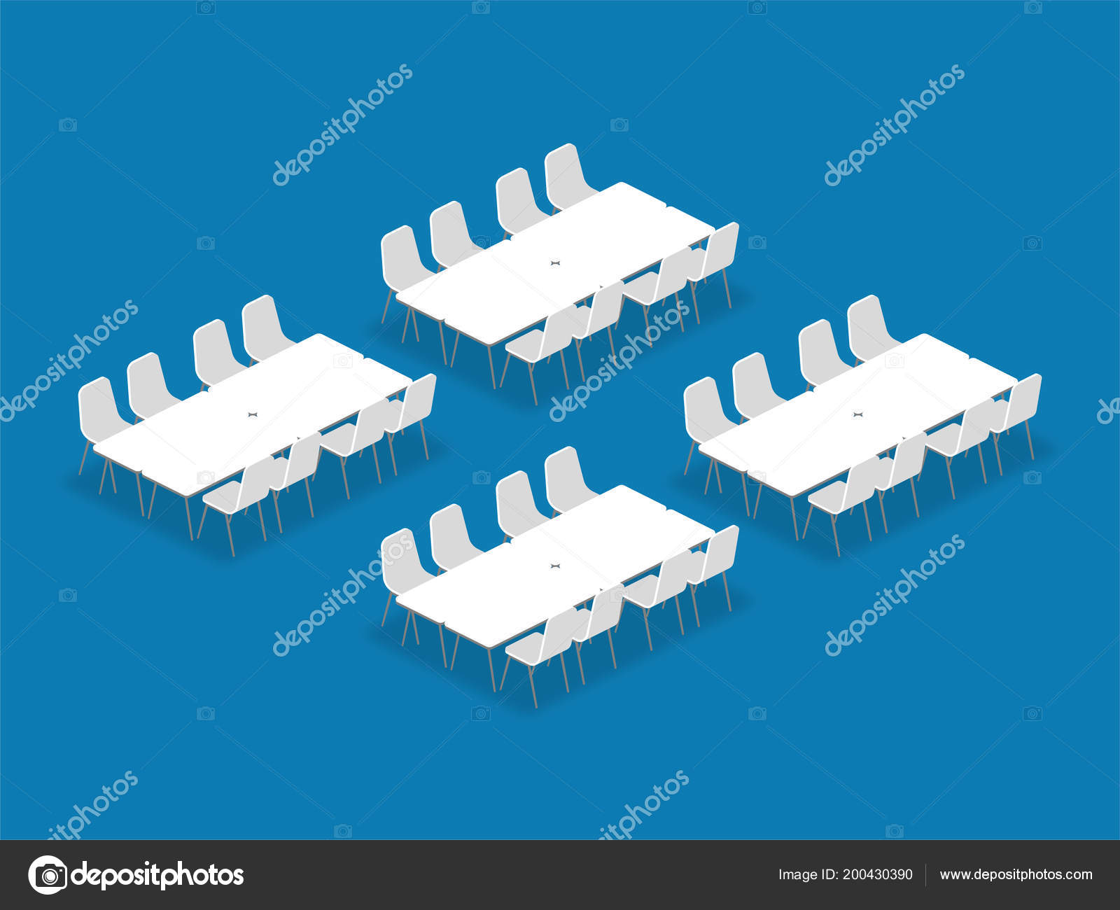Meeting Room Setup Layout Configuration Banquet Isometric